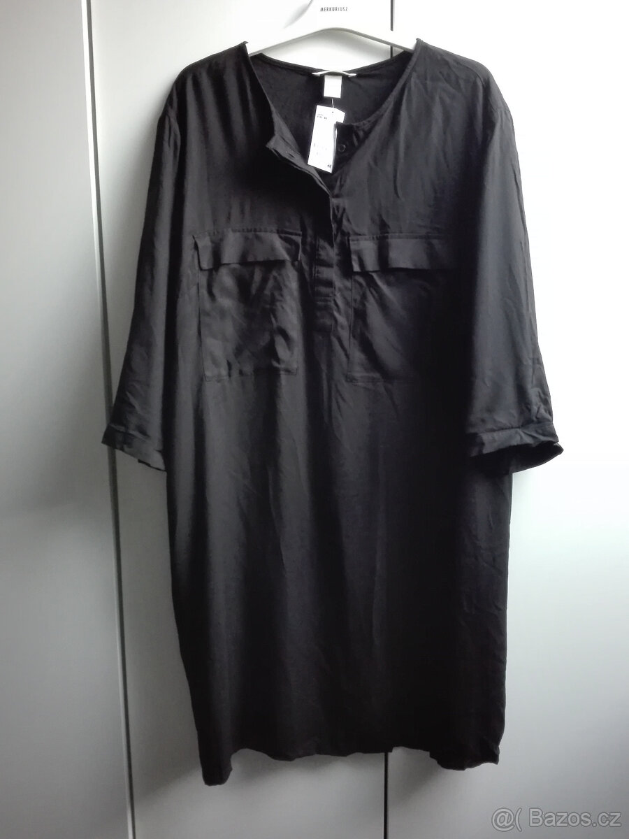 Košilové šaty H&M, černé, vel. 46, nové