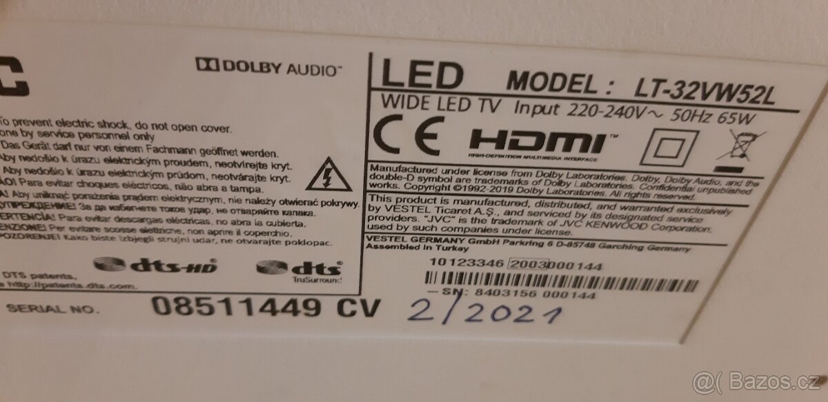 Smart full hd jvc 82cm..