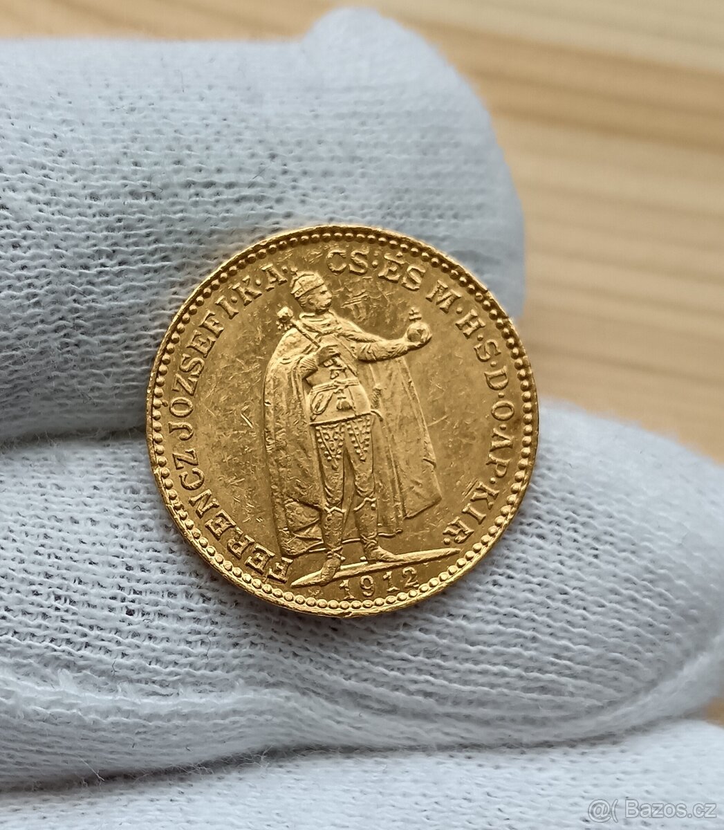 Zlatá 20koruna RU 1912 KB Vzácnější Hledaný ročník..