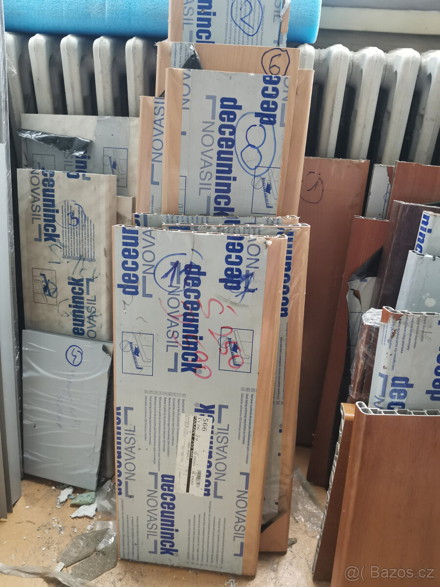vnitřní PVC parapety - BUK, různé rozměry, vnitřní PVC
