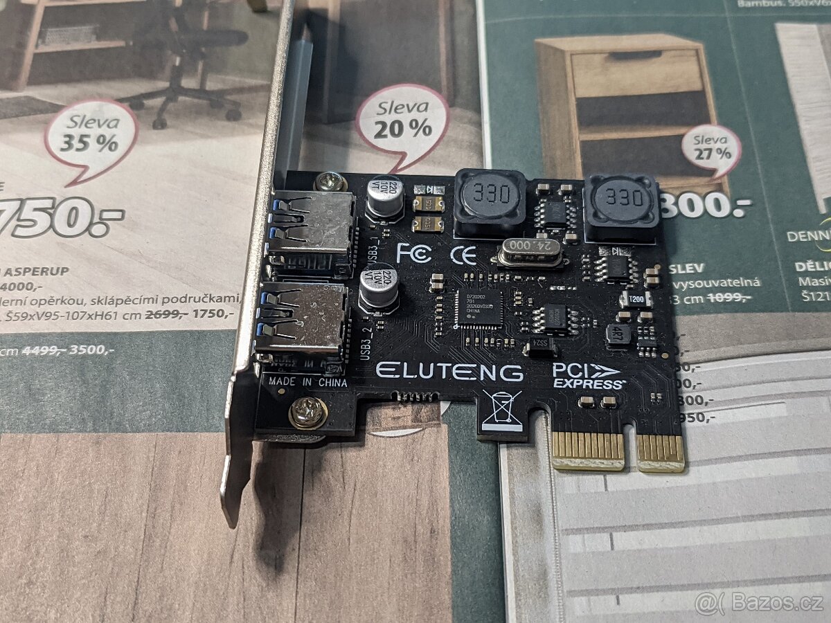 ELUTENG 2 Port USB 3.0(5Gbps) PCIE Card