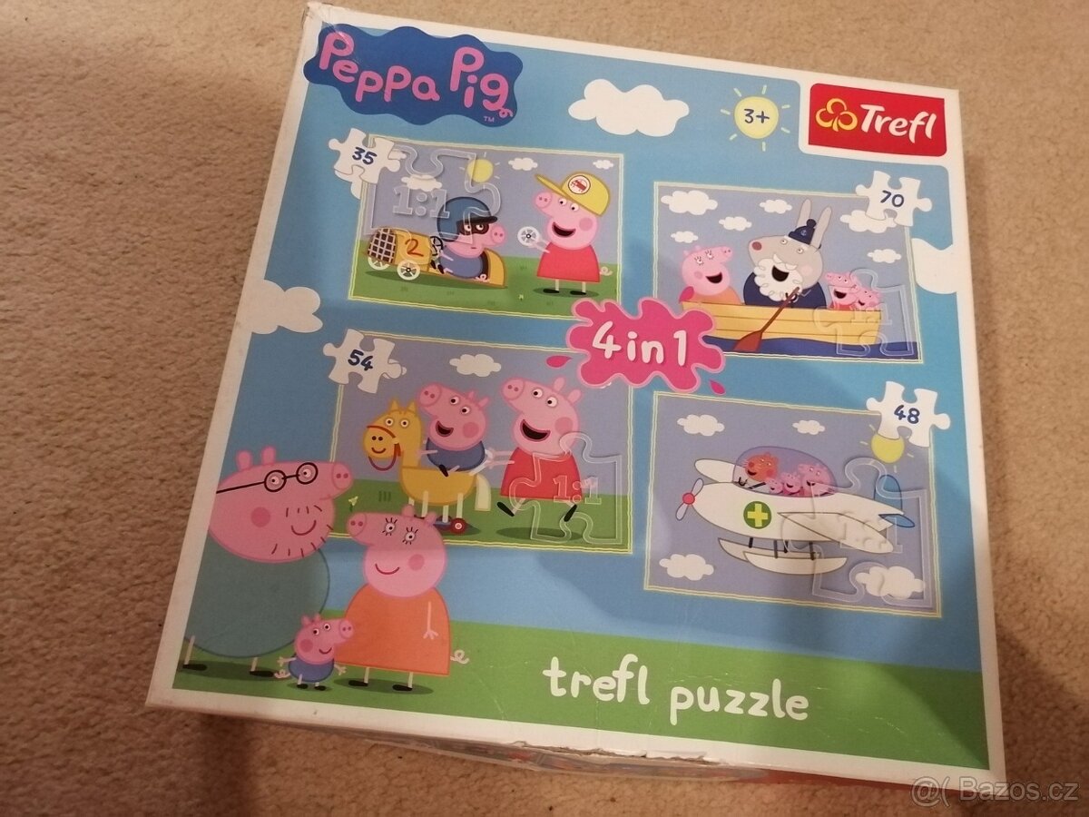 Puzzle Pepina prasátko Trefl 4v1