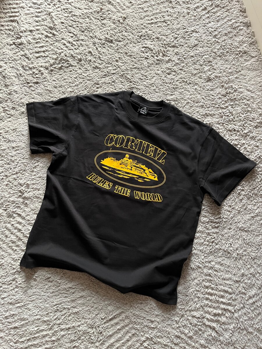 Corteiz OG Alcatraz Tee Black Yellow