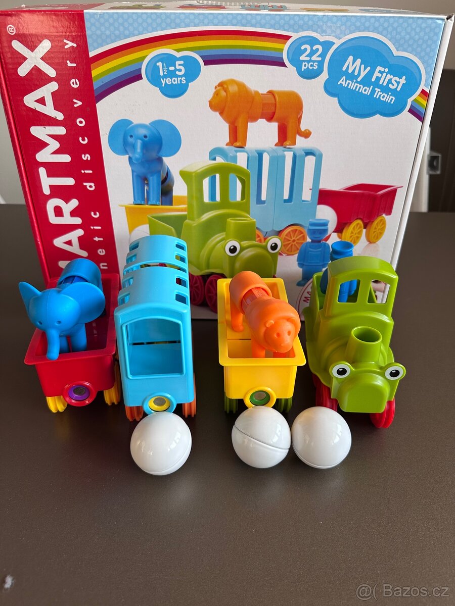 Smartmax - Můj první vláček se zvířátky - 22 ks