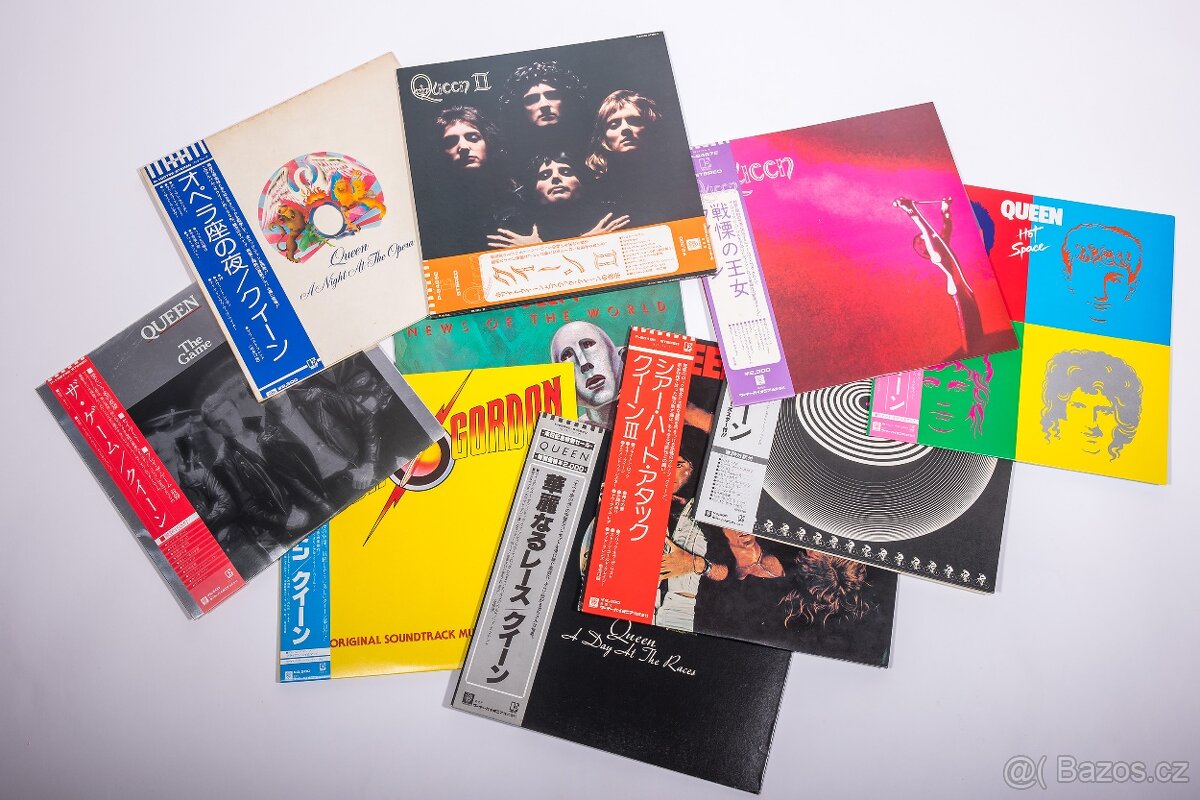 Japonské LP desky Queen - komplet včetně OBI - SLEVA