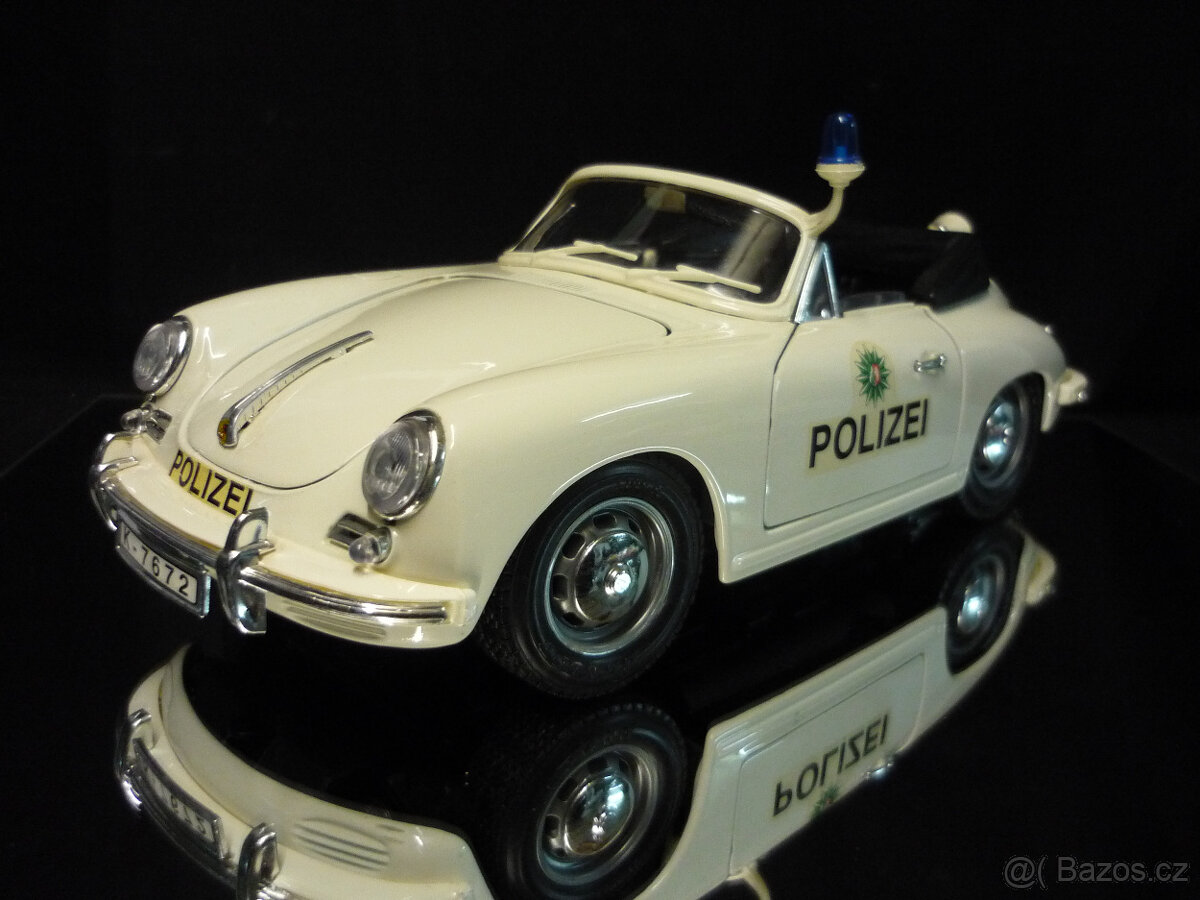 Porsche 356 B Cabrio Polizei Bburago 1/18
