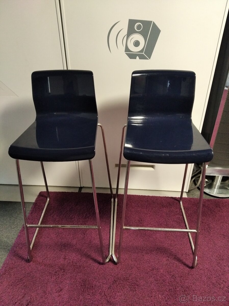 Barová stolička GLENN modrá