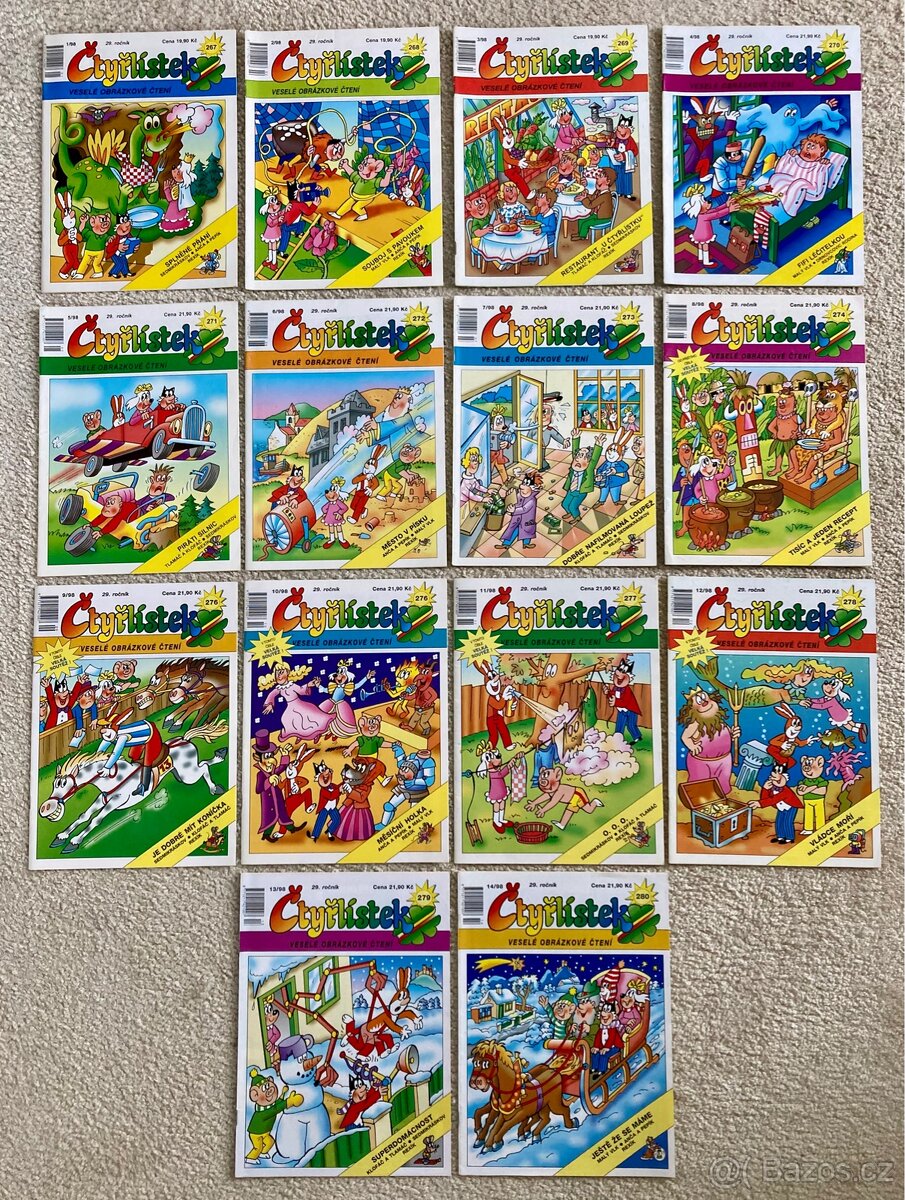 Čtyřlístek 267-280 komplet ročník 1998