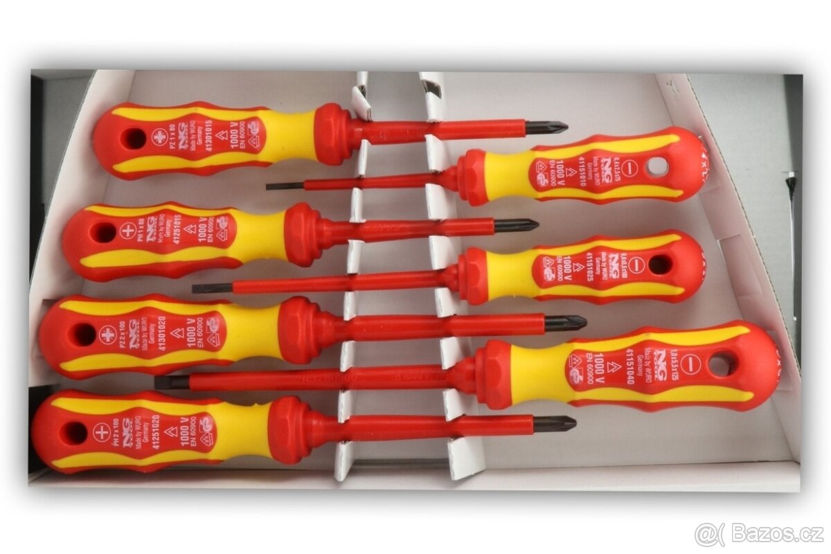 N.G. Elektro - 7 dílná sada šroubováků VDE 1000V,