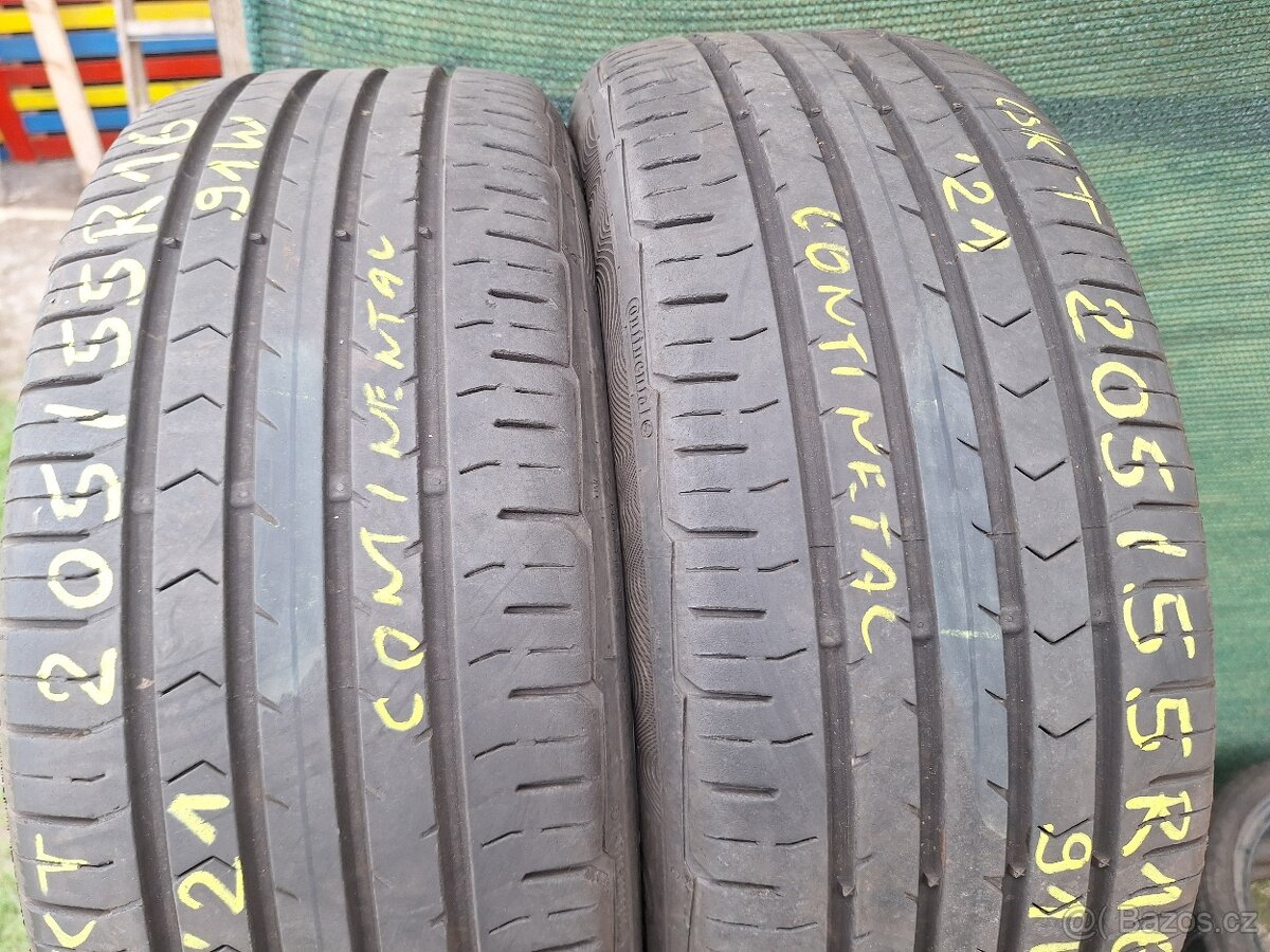 Prodám letní pneu 205/55/16 Continental