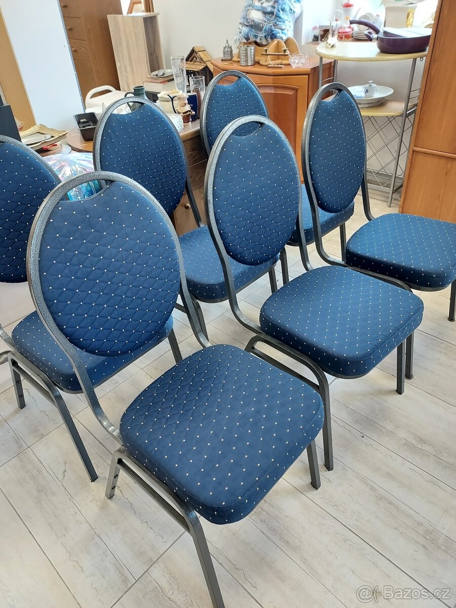 6 žildli kovove z polstrovaním