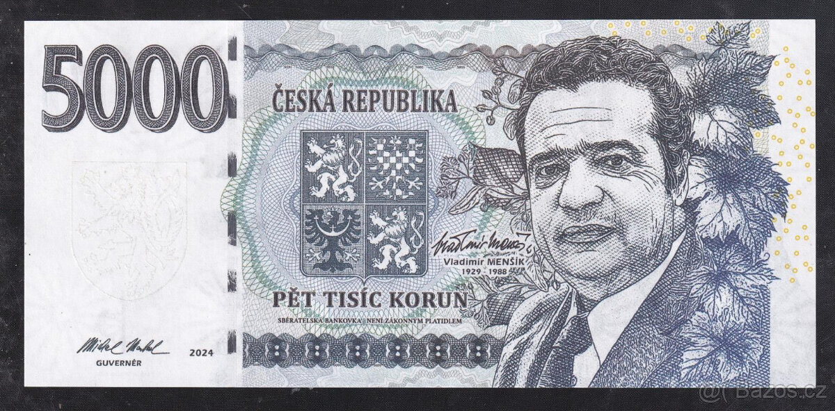 PAMĚTNÍ BANKOVKA VLADIMÍR MENŠÍK 2024 UNC