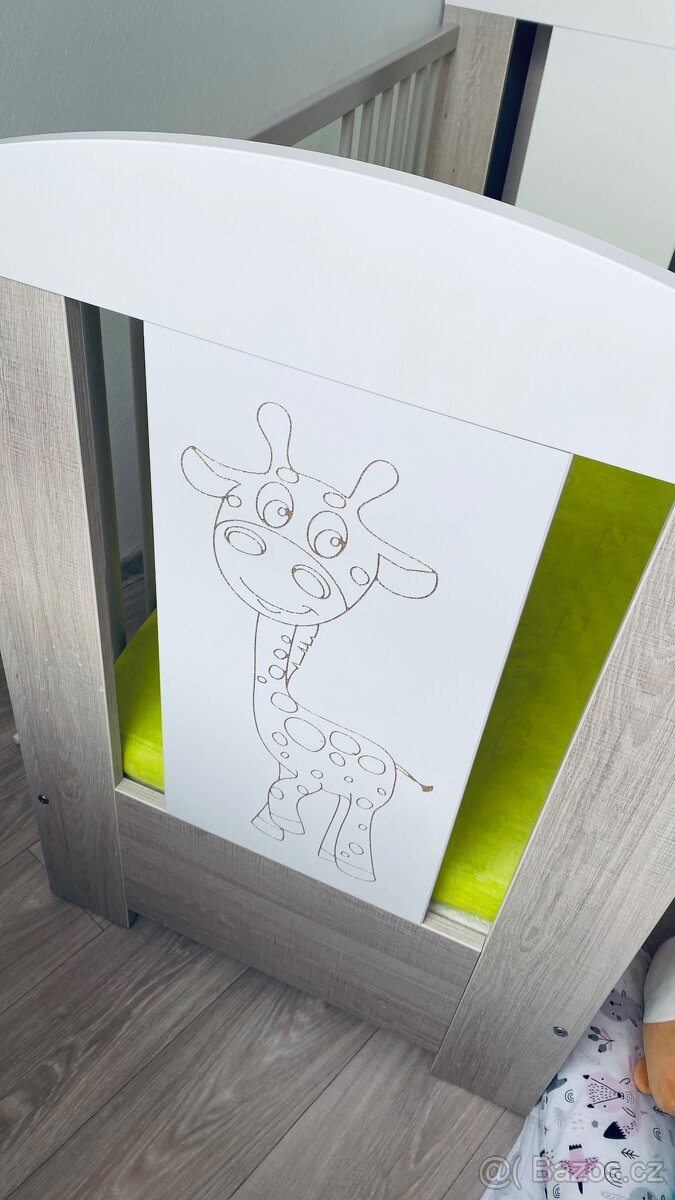 Postýlka s matrací a paměťovou pěnou