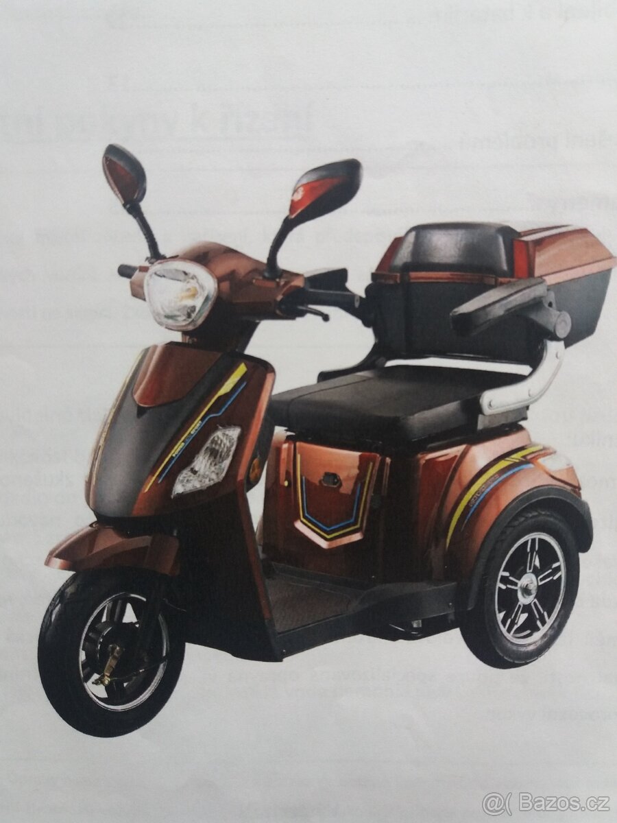 Prodám SELVO - tříkolový elektrický vozík pro seniory
