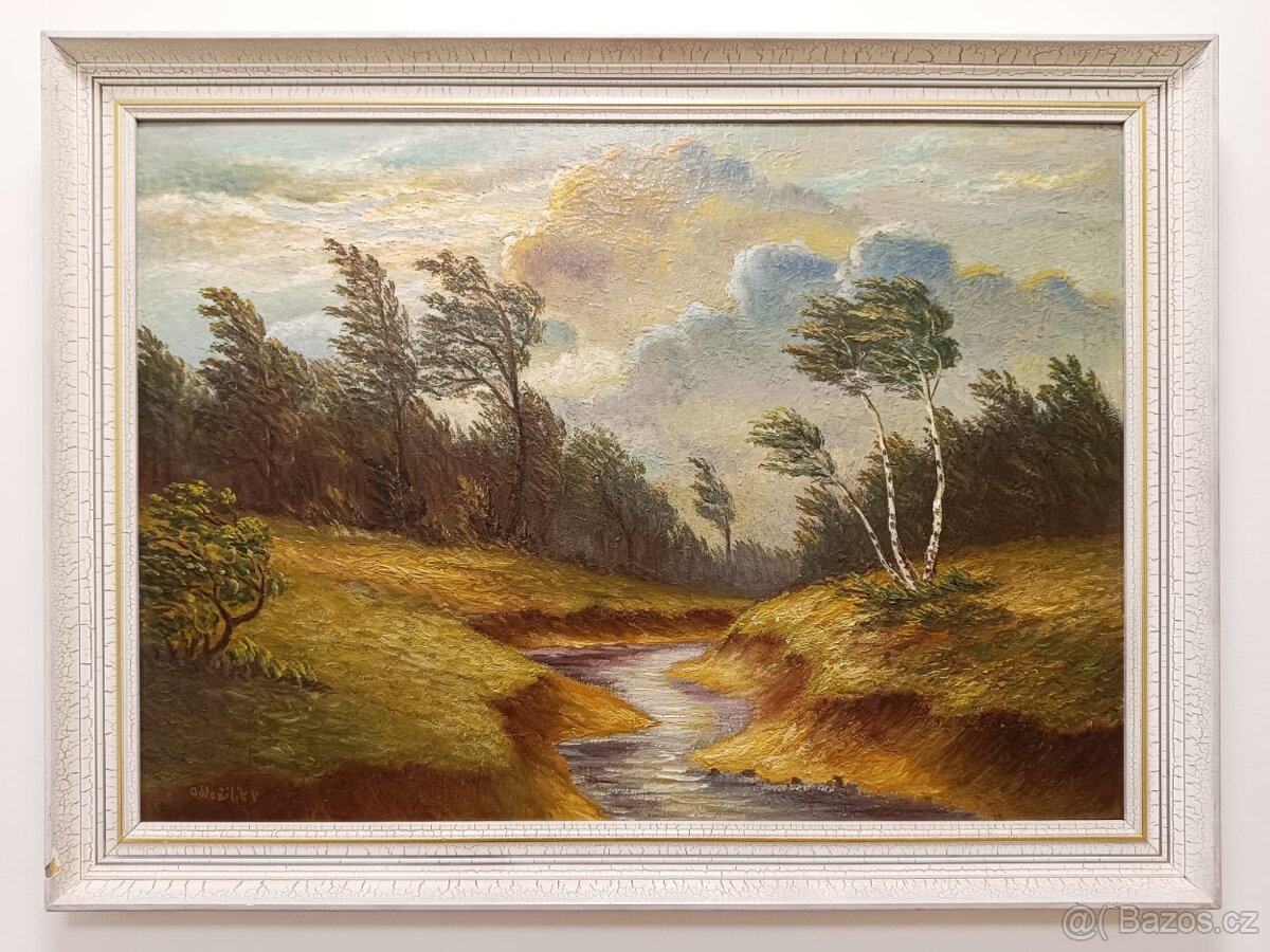 Obraz V.Odložilík, Šumava, olej 63x84