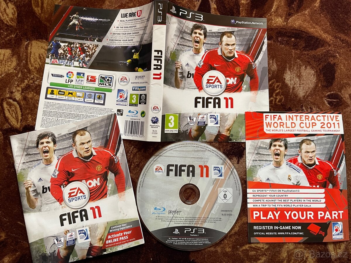 PS3 hra FIFA 11 velmi dobrý stav. CZ EN PL DE RUS