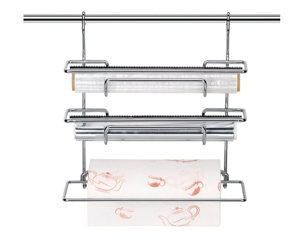 Závěsný držák na fólie a kuchyňské utěrky zn. Tescoma