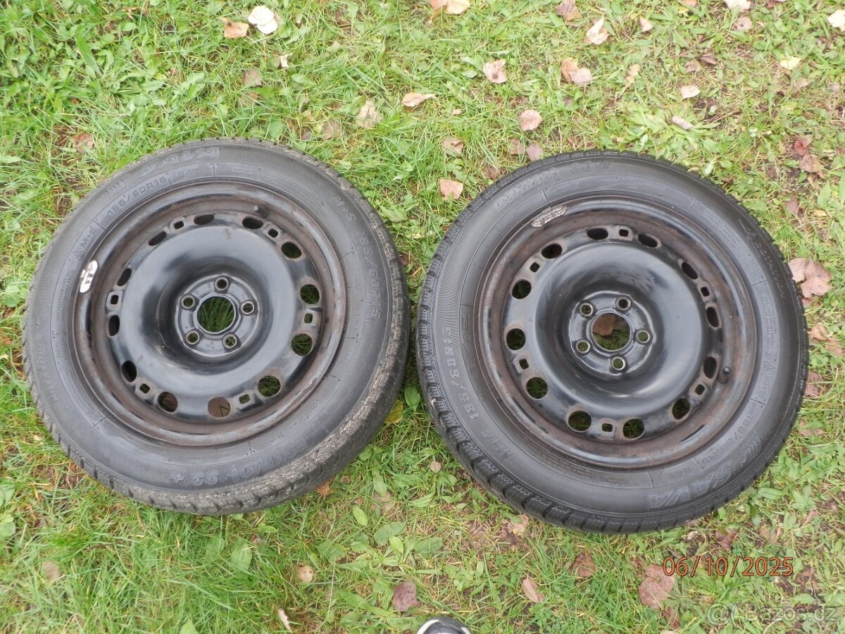 2xObutá zimní kola ŠKODA RAPID 15tky ET 38 185/60 R15  2x5,5