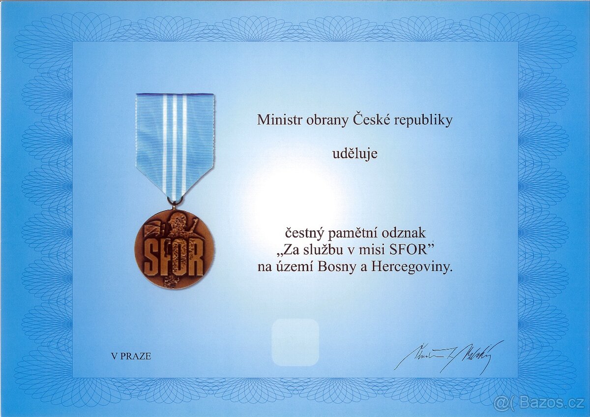 vojenské dekrety a vyznamenání