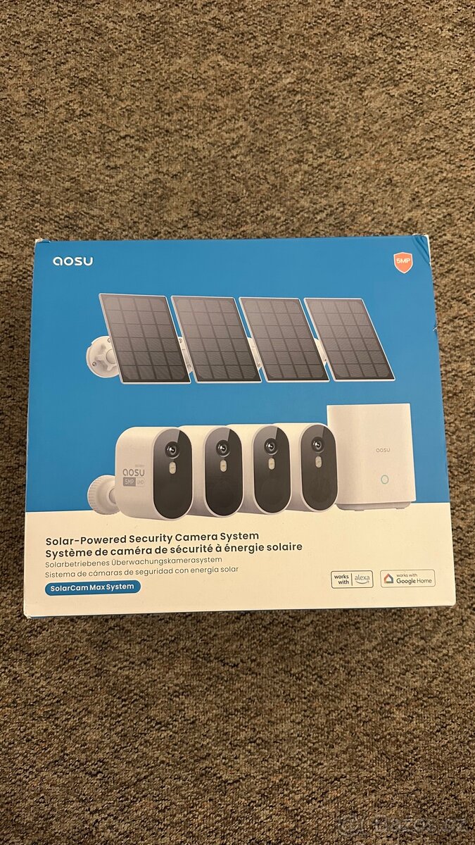 Solární bezpečnostní kamerový systém AOSU (5MP)