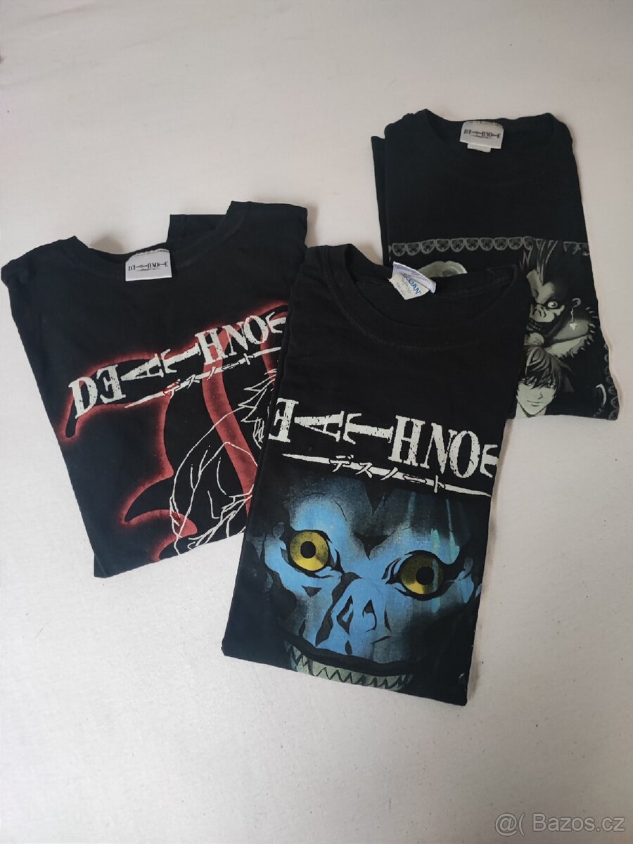 Death note set 3 trička oficiální merch