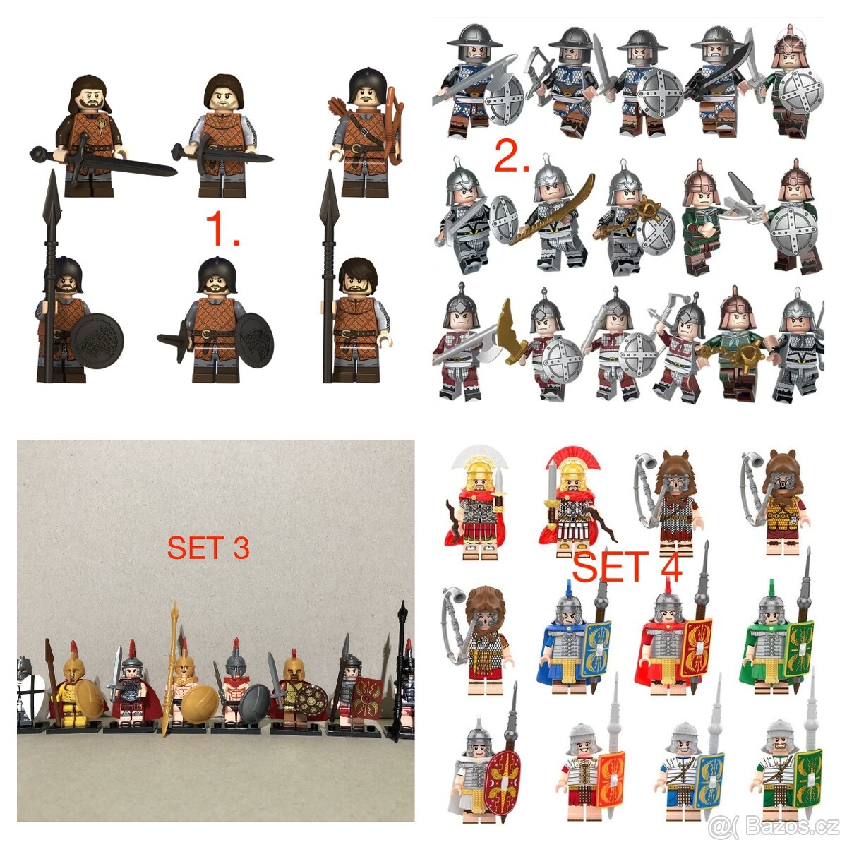 Figúrky Rím + stredovek (6, 8ks) - typ lego, nové