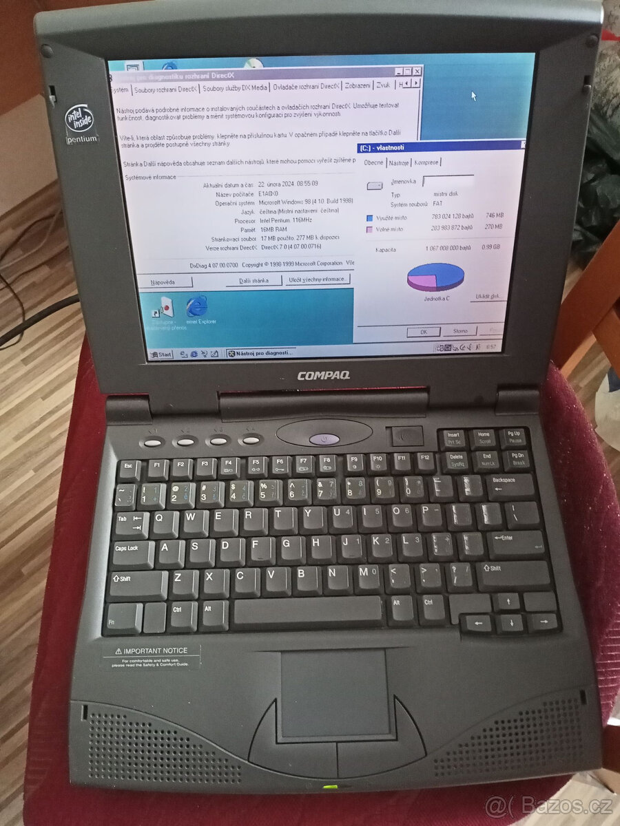 RARITA Compaq Armada 1510 (Windows 98)