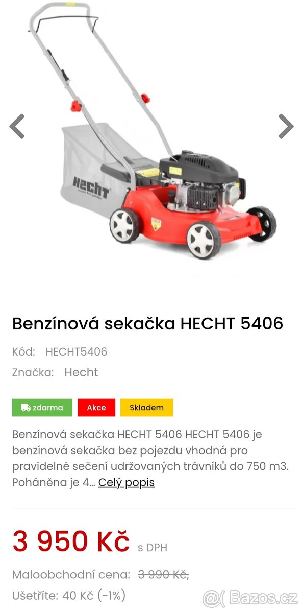 Benzínová sekačka HECHT 5406