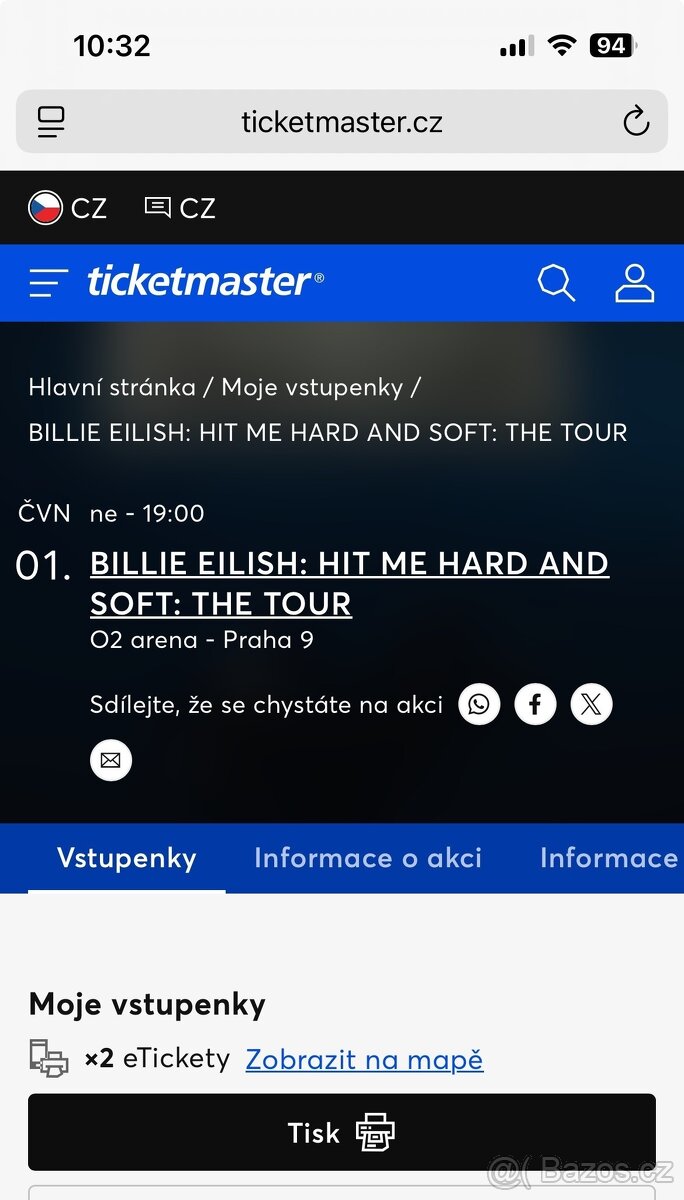 Billie Eilish 1.6. 2025 Praha