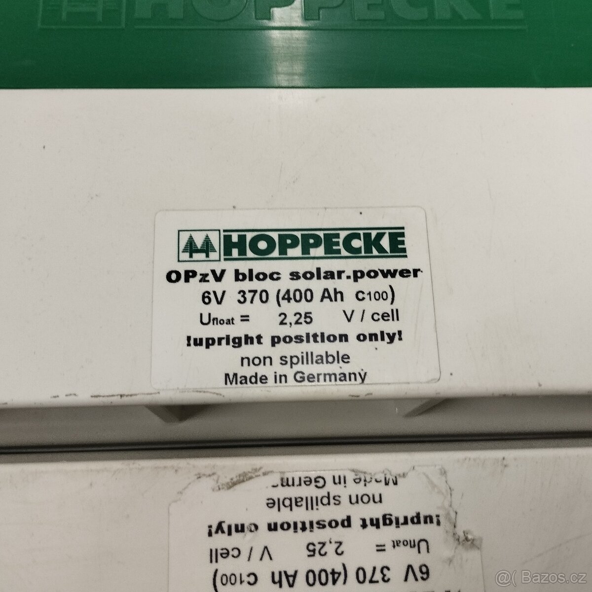 trakční baterie gel hoppecke 6/370ah
