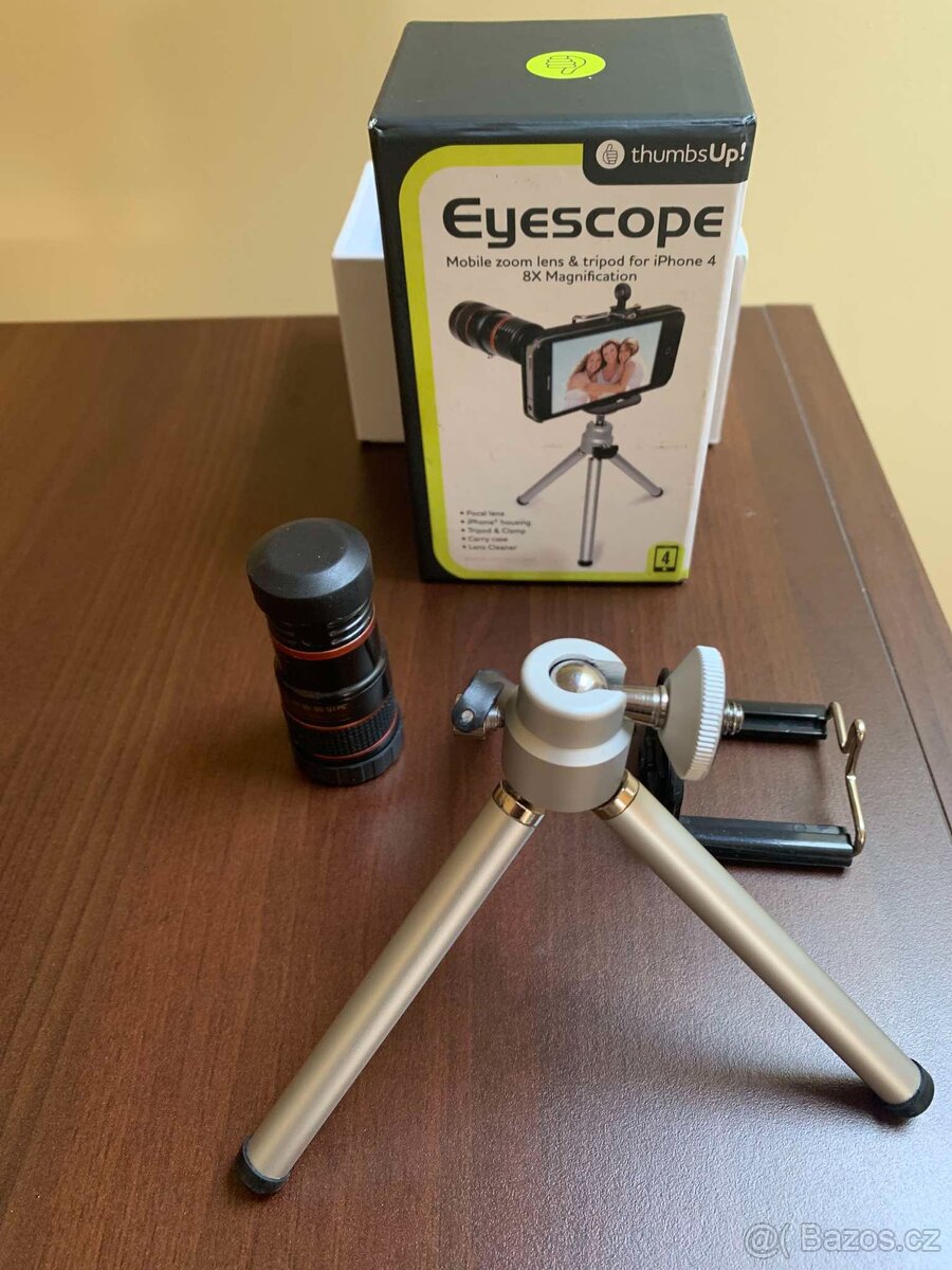 Zoom lens a tripod pro iPhone 4 - zvětšení 8x