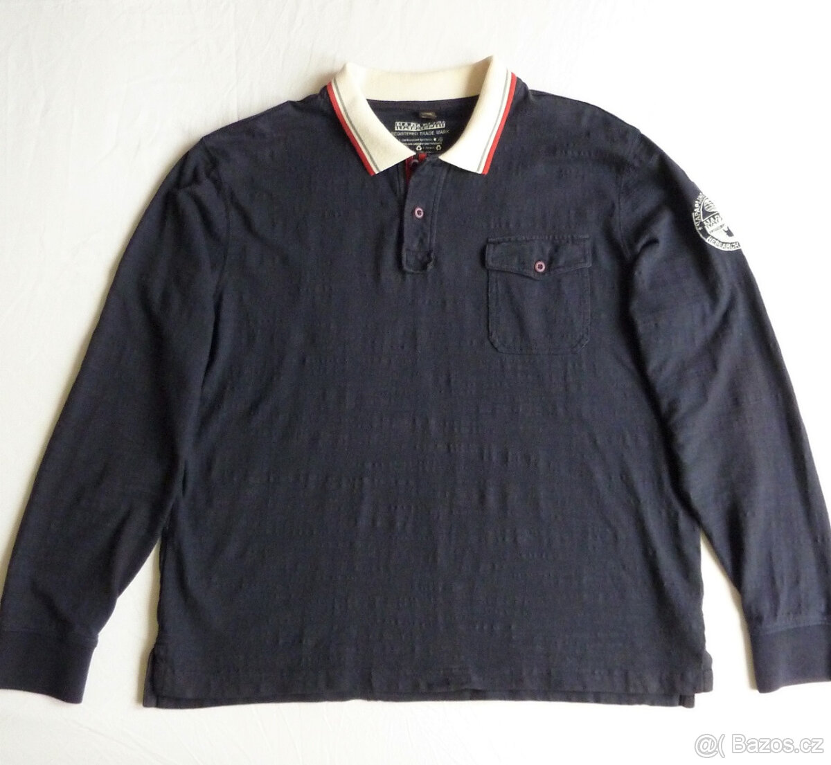 Napapijri pánské polo dl.ruk. XXXL/vynikající stav