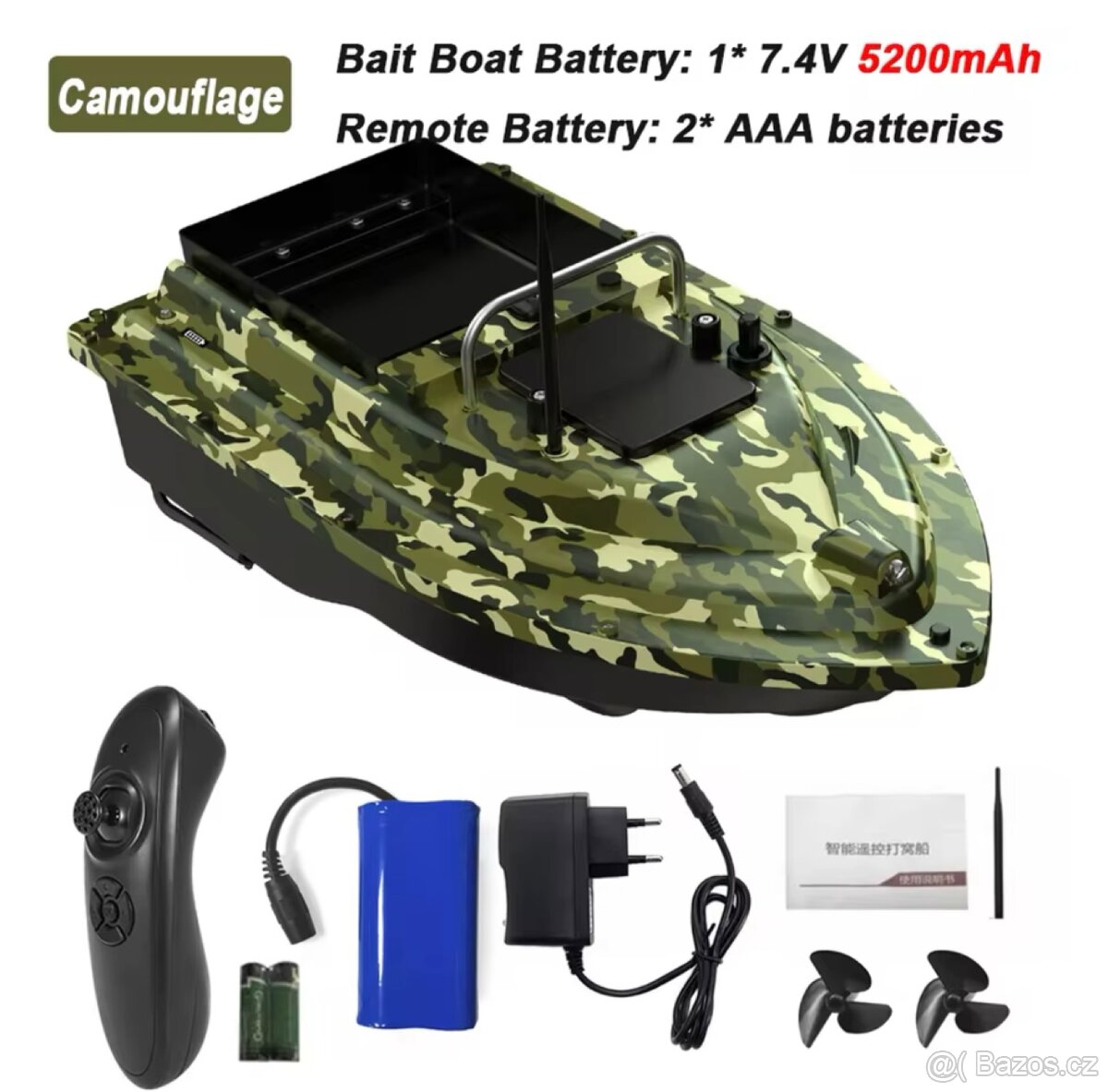 Zavážecí RC lodička Camo