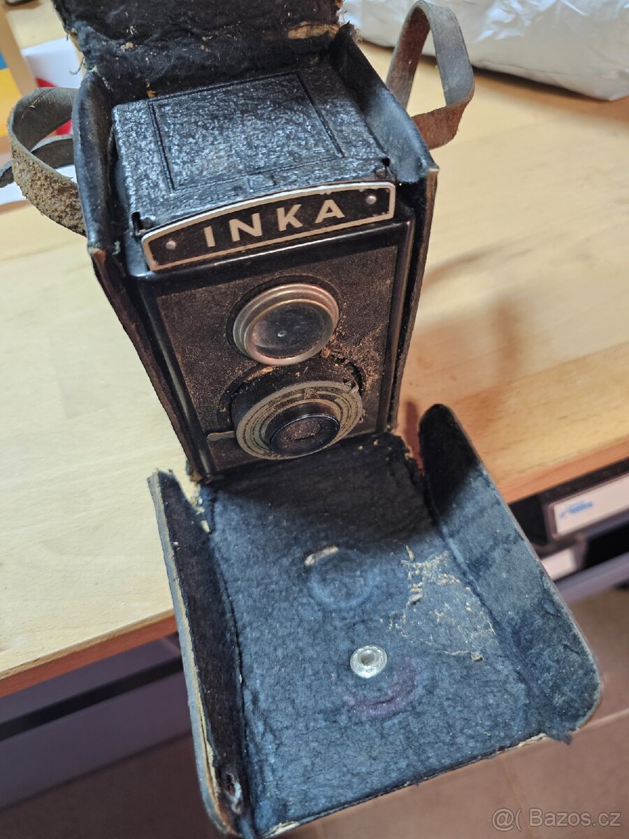 Retro fotoaparát Inka. Nálezový stav.