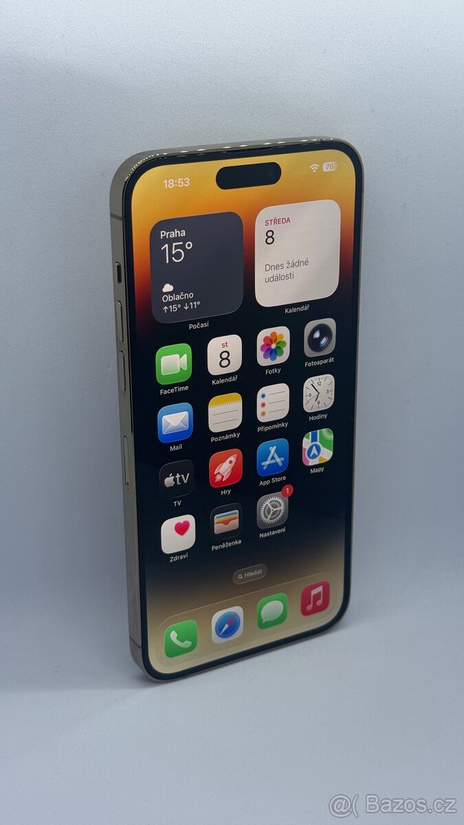 iPhone 14 Pro Max 128 GB Gold - Baterie 100 %, Záruka