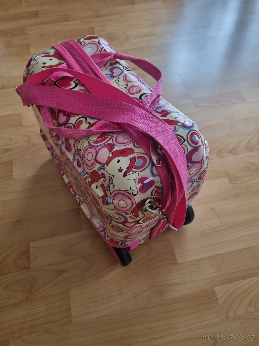 Dětský kufr pro holčičku s jednorožcem - 4 kola