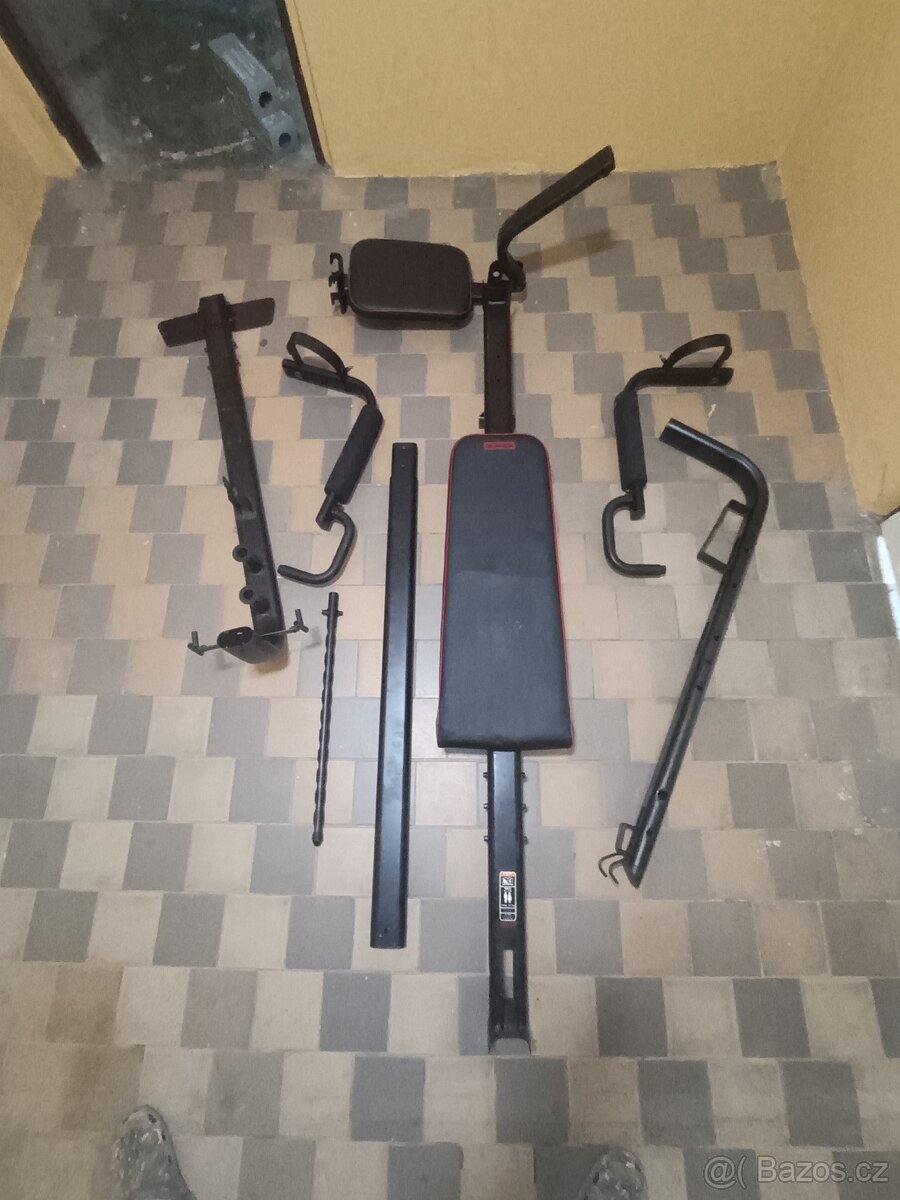 Domyos/Decathlon díly – dip držáky na zeď + opěrky + konstru