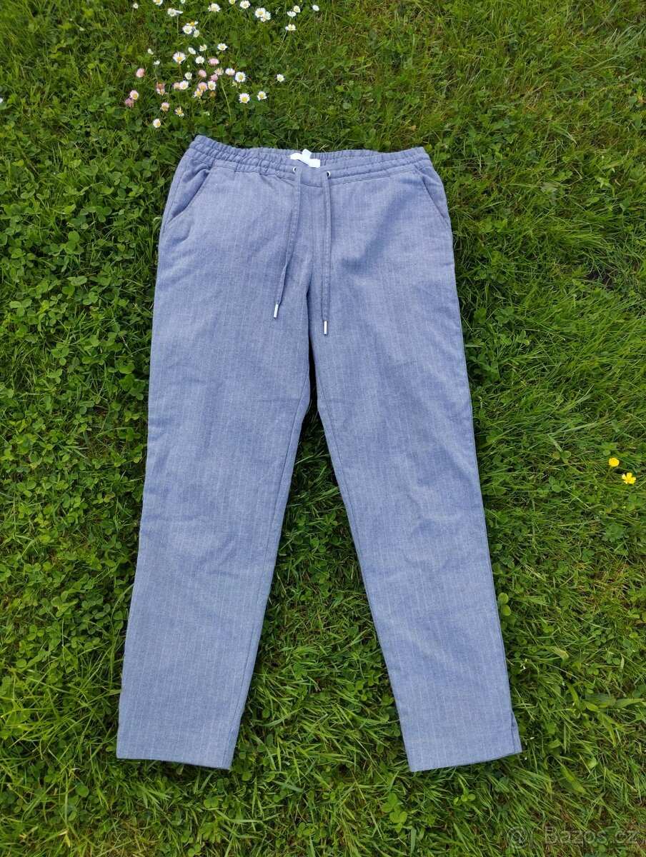 7/8 šedé dámské kalhoty