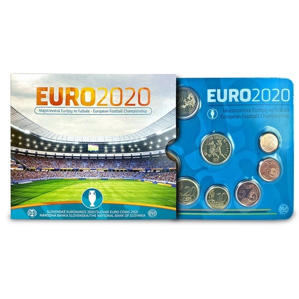 Sada slovenských euromincí fotbal EURO 2020 (2021)