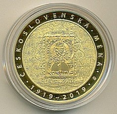10000 Kč 2019 100. výročí čs.měny -1 UNCE Au