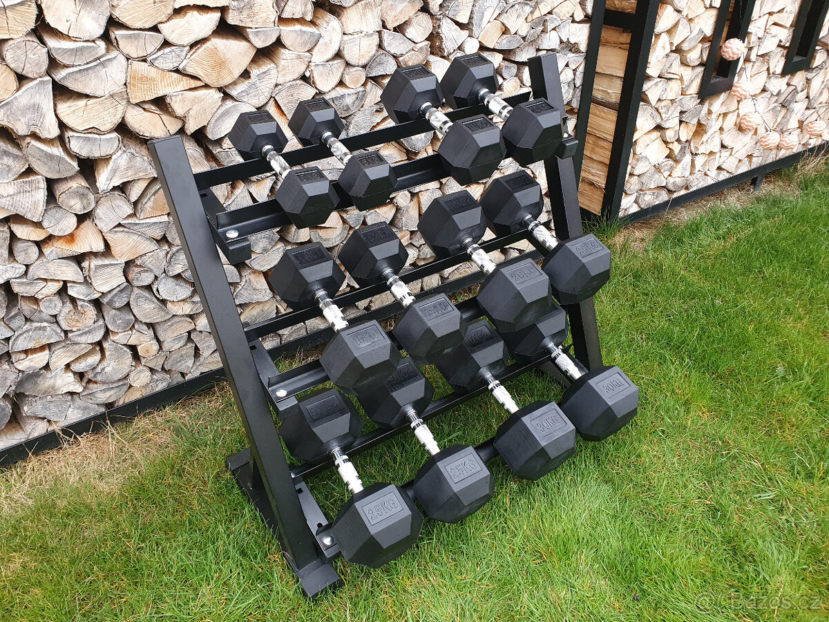 jednoruční činky sada 210kg HEXA (5-30kg)