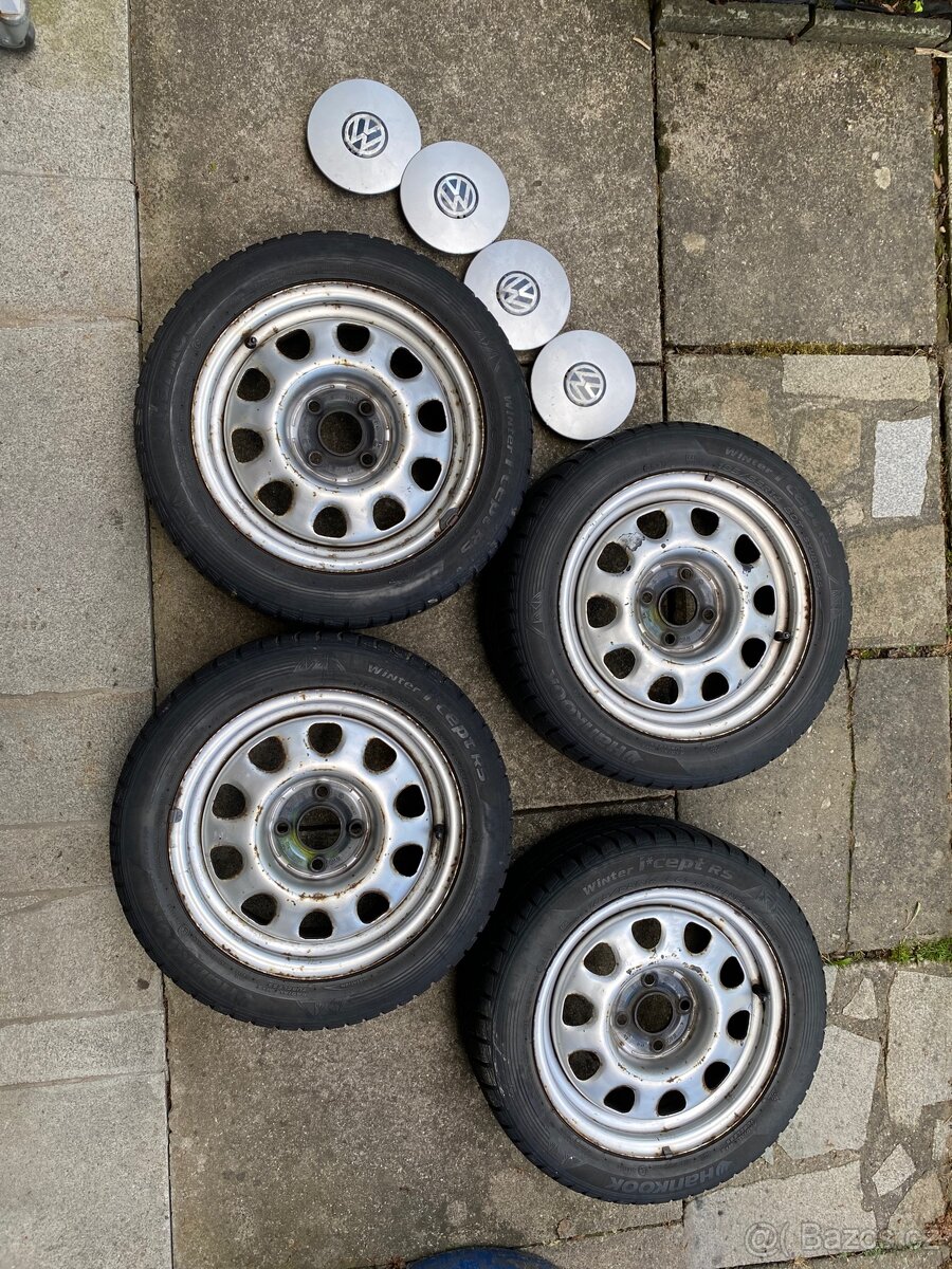 Plechové disky Volkswagen 4x100 r14 s pokličkami