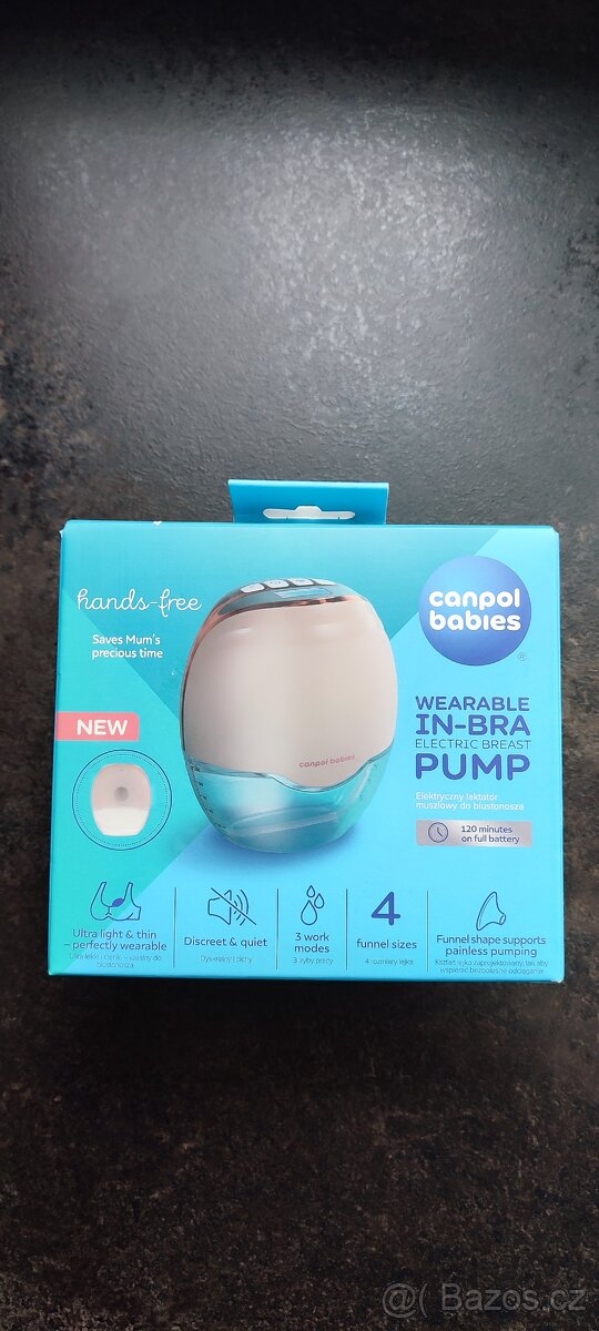 Elektrická odsávačka mateřského mléka do podprsenky