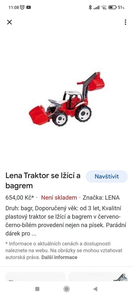 Traktor s bagrem Lena a mašinka na ovládání, hra šílený prof