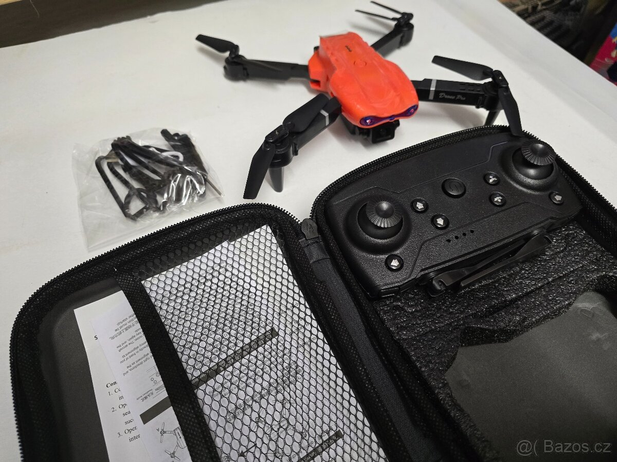 Dron Professinal dual kamera + box s přísluš. Oranžový