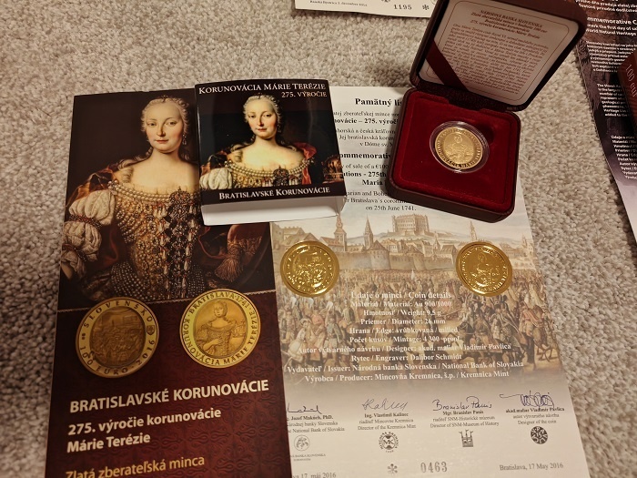 100€ Korunovacia Maria Terezia 2016