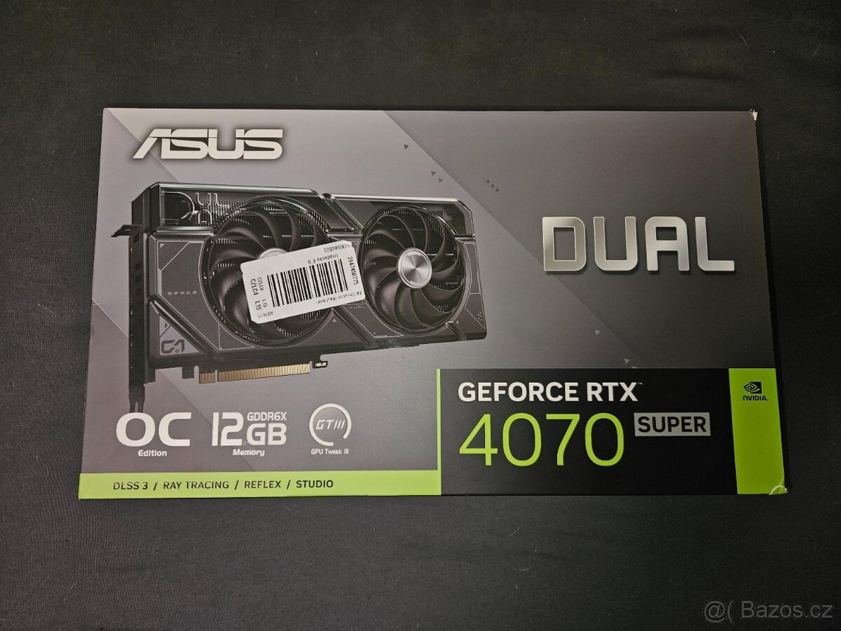 Prodám grafickou kartu ASUS DUAL GeForce RTX 4070 SUPER O12G