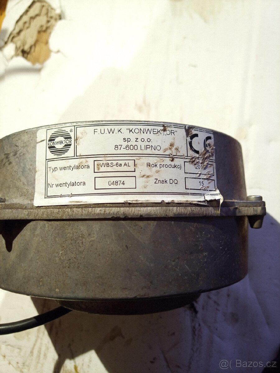 Ventilátor kotle uhlí pelety WBS-6a AL