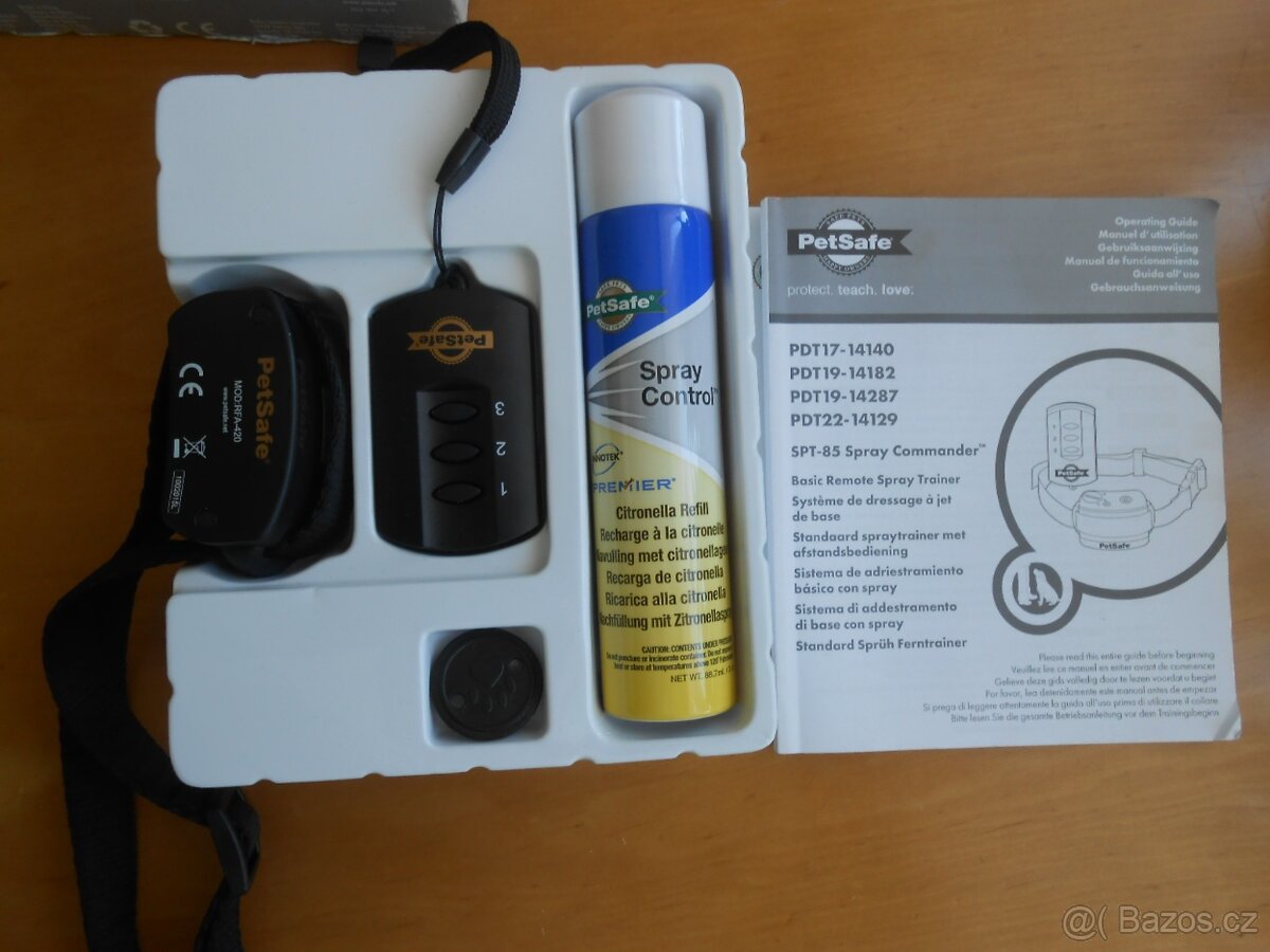 Trénovací obojek PETSAFE -SPT85 - vydá zvuk a stříkne sprey