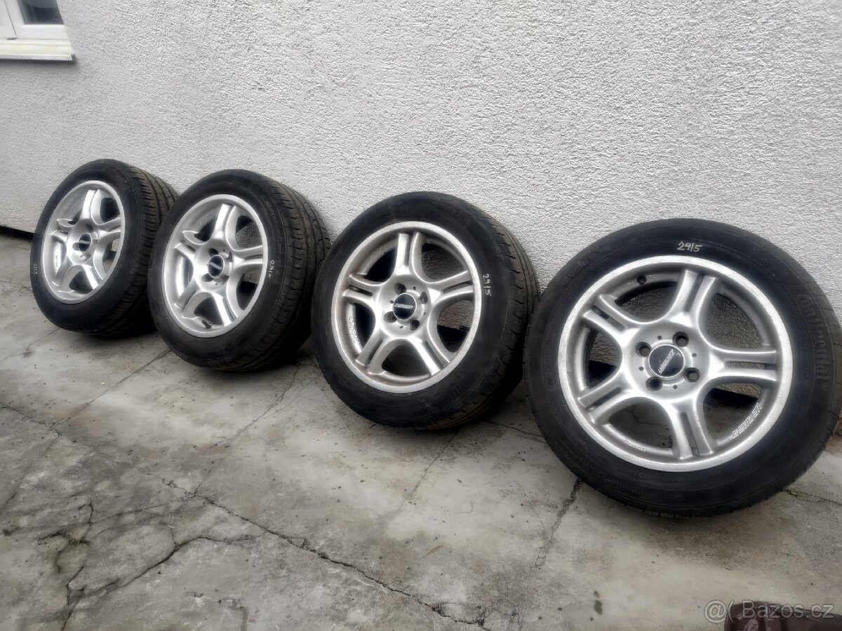 ALU kola Zender 15" 4x100 ET 35 s pneu 195/55/15